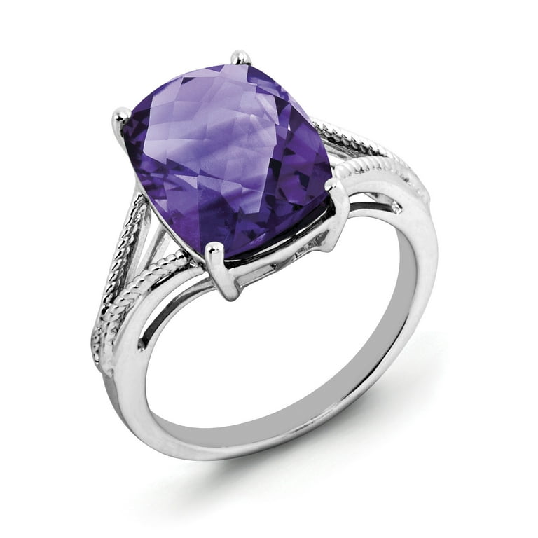 Primal Silver Sterling Silver Amethyst Ring Walmart