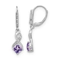 thumbnail image 1 of Primal Silver Sterling Silver Amethyst and Diamond Earrings, 1 of 5