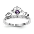 thumbnail image 1 of Primal Silver Sterling Silver Amethyst and Diamond Ring, 1 of 4