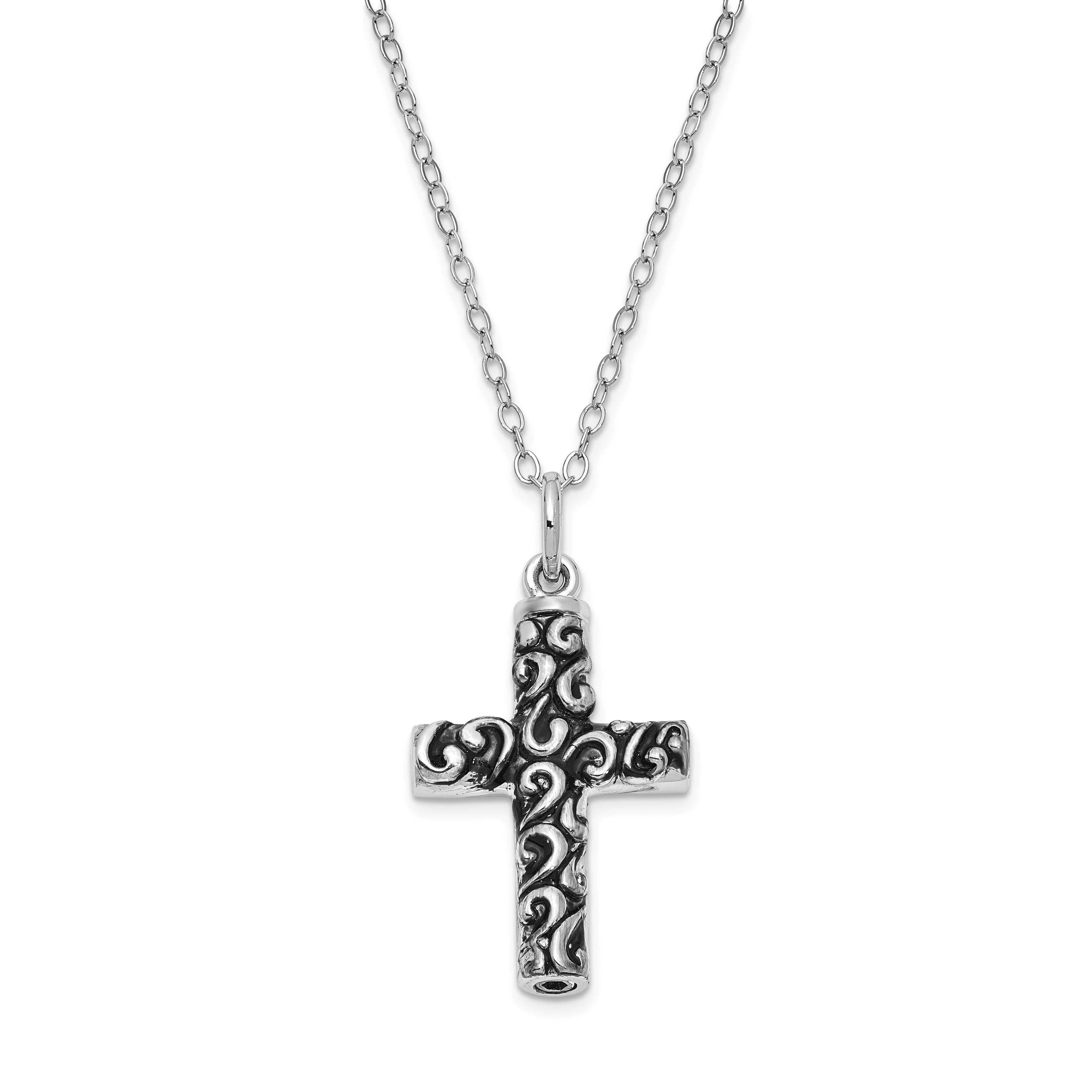 Cross ash holder necklace deals