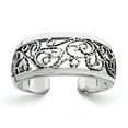 thumbnail image 1 of Primal Silver Sterling Silver Antiqued Floral Toe Ring, 1 of 4