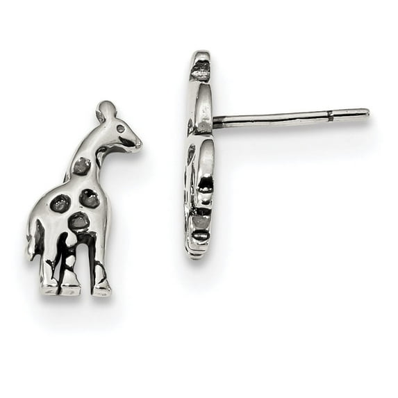 Primal Silver Sterling Silver Antiqued Giraffe Post Earrings