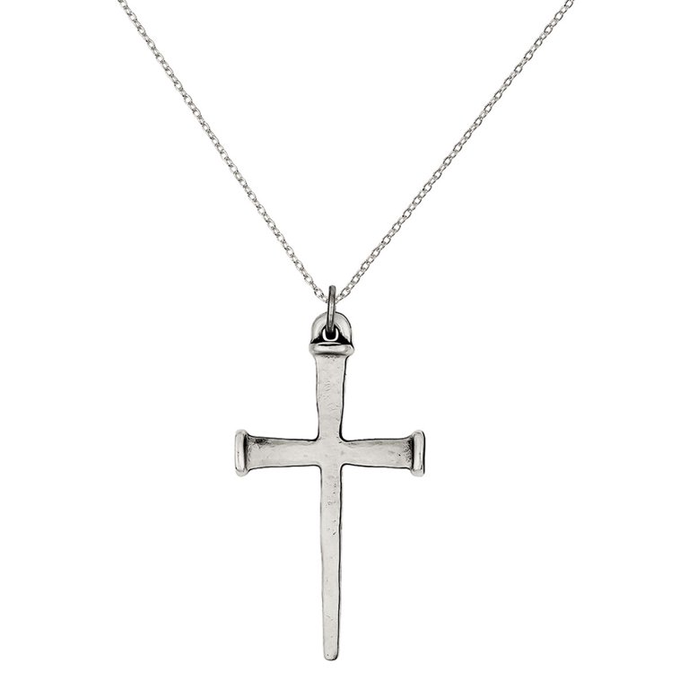 Cable Cross Pendant in Sterling Silver