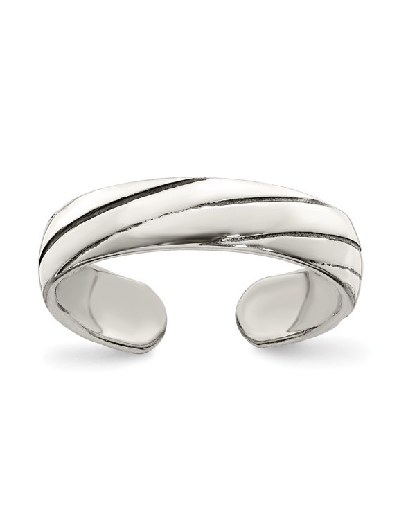 Sterling Silver Antiqued Toe Ring