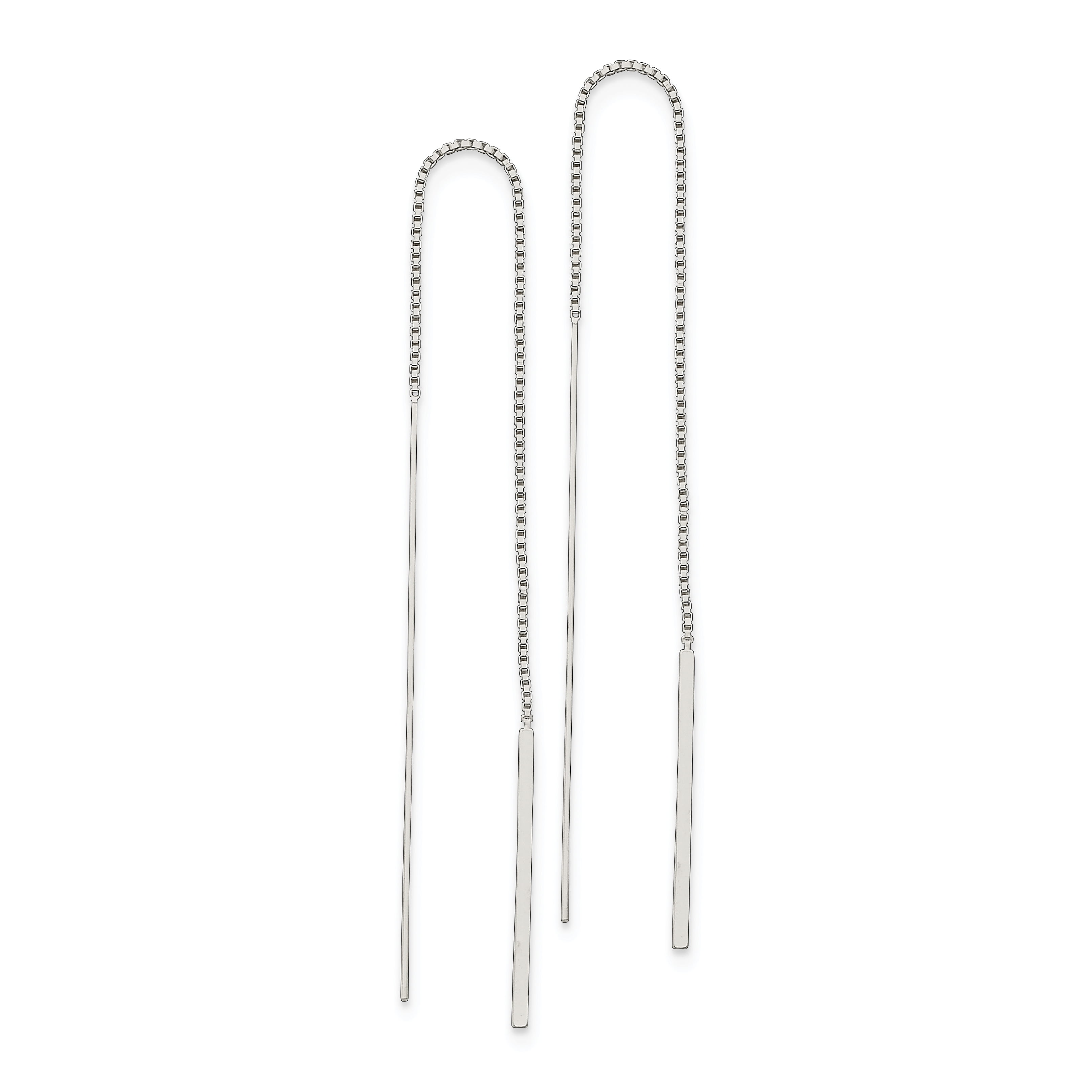 Primal Silver Sterling Silver Bar Threader Earrings