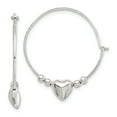 thumbnail image 1 of Primal Silver Sterling Silver Beaded and Heart Hoop Earrings, 1 of 1