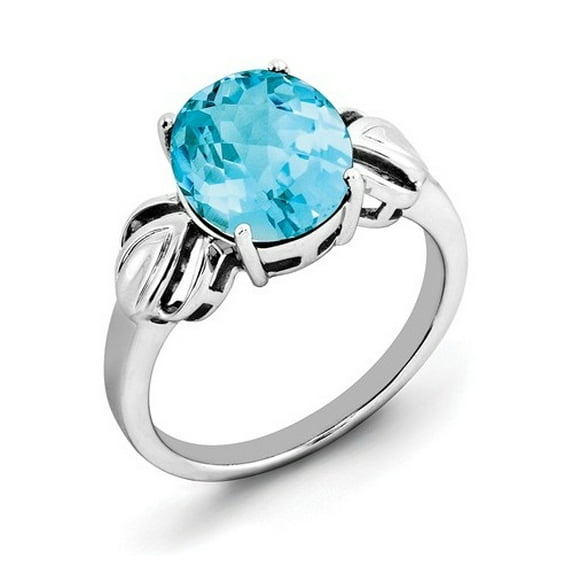 Primal Silver Sterling Silver Blue Topaz Ring