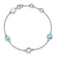 thumbnail image 1 of Primal Silver Sterling Silver Blue Topaz and 0.06 Cttw Diamond Bracelet, 1 of 5