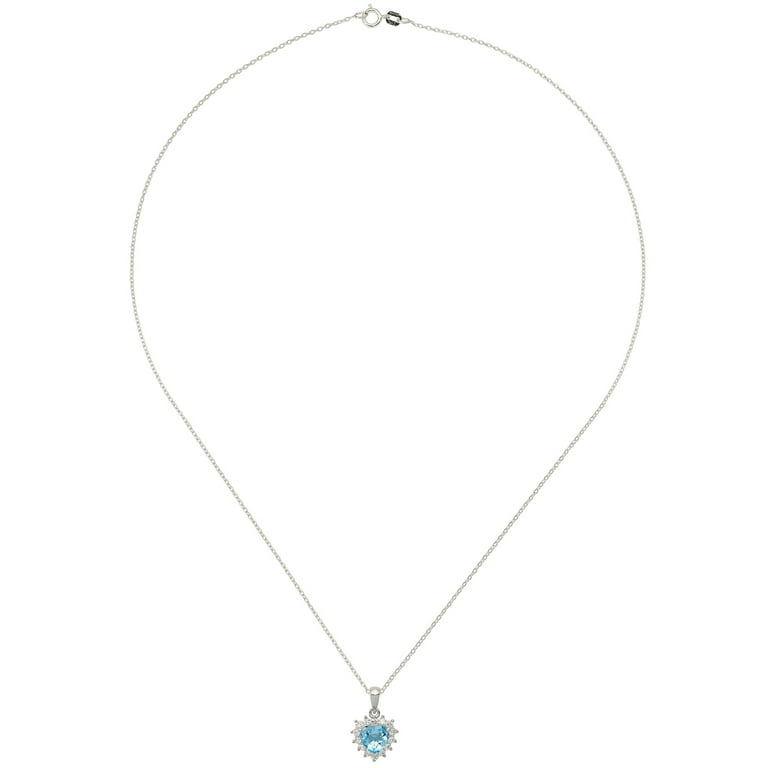 Sterling silver Topaz & CZ pendant Sterling silver Topaz & CZ pendant