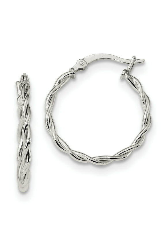Sterling Silver Braided Hoop Earrings