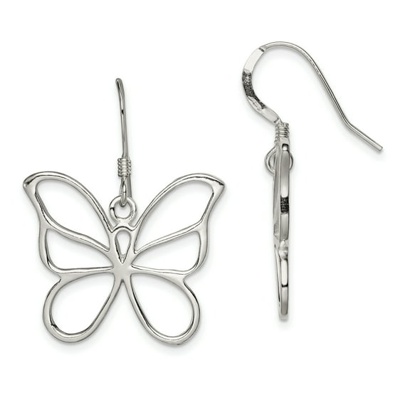 Primal Silver Sterling Silver Butterfly Earrings