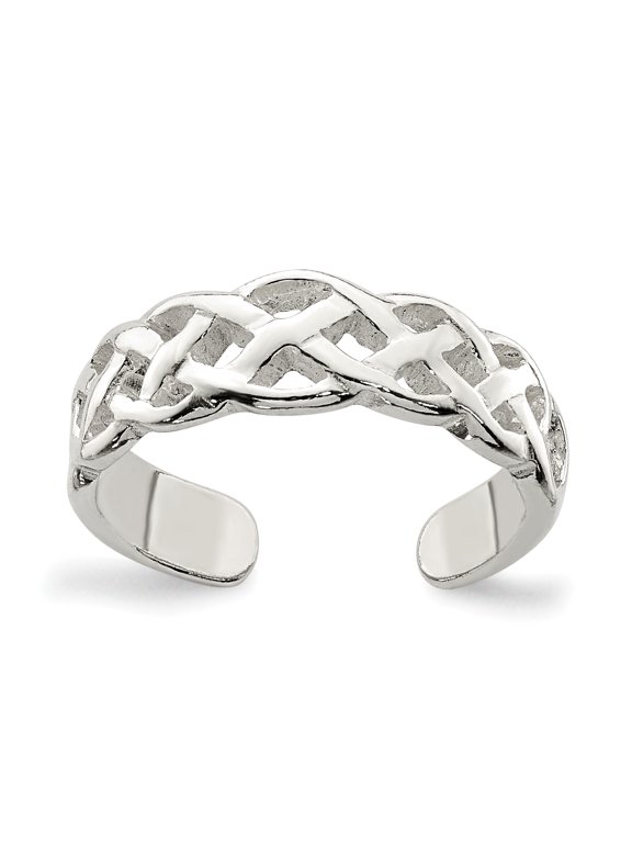 Sterling Silver Celtic Weave Toe Ring