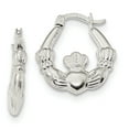 thumbnail image 1 of Primal Silver Sterling Silver Claddagh Hoop Earrings, 1 of 4