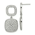thumbnail image 1 of Primal Silver Sterling Silver Cubic Zirconia 2-Squares Post Dangle Earrings, 1 of 4