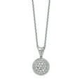 thumbnail image 1 of Primal Silver Sterling Silver Cubic Zirconia Circle 18-inch High Polished Necklace, 1 of 4