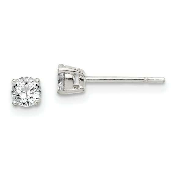 Primal Silver Sterling Silver Cubic Zirconia Post Earrings