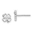 thumbnail image 1 of Primal Silver Sterling Silver Diamond Clover Post Earrings, 1 of 4