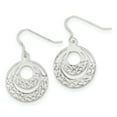 thumbnail image 1 of Primal Silver Sterling Silver Diamond Cut Circle Dangle Earrings, 1 of 4