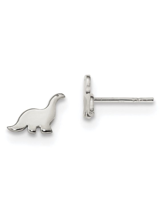 Sterling Silver Dinosaur Post Earrings