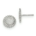 thumbnail image 1 of Primal Silver Sterling Silver Enamel Glitter Fabric Round Post Earrings, 1 of 4