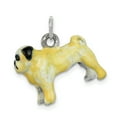 thumbnail image 1 of Primal Silver Sterling Silver Enameled Fawn Pug Charm, 1 of 4