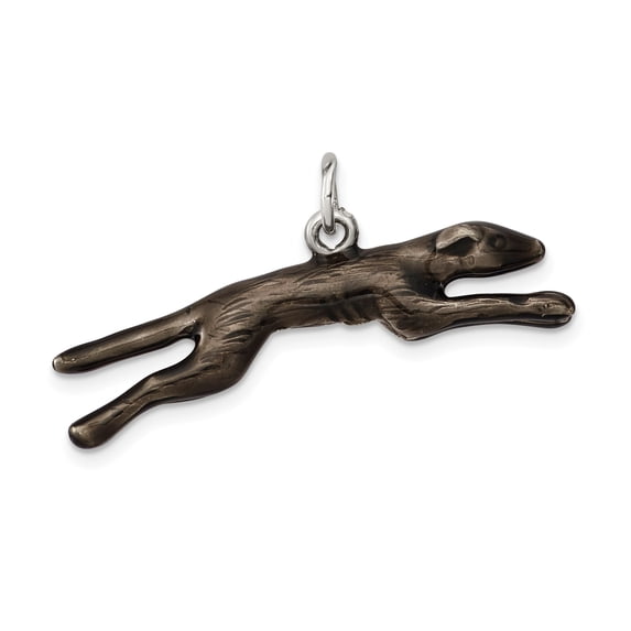 Primal Silver Sterling Silver Enameled Greyhound Dog Charm