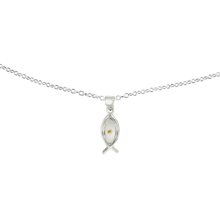 Fish Pendant Sterling Silver with 18-inch Chain Fish Pendant Sterling Silver with 18-inch Chain