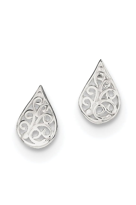 Sterling Silver Filigree Post Earrings