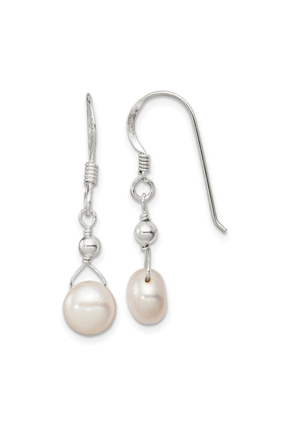 Sterling Silver Freshwater Cultured Pearl Dangle Earrings