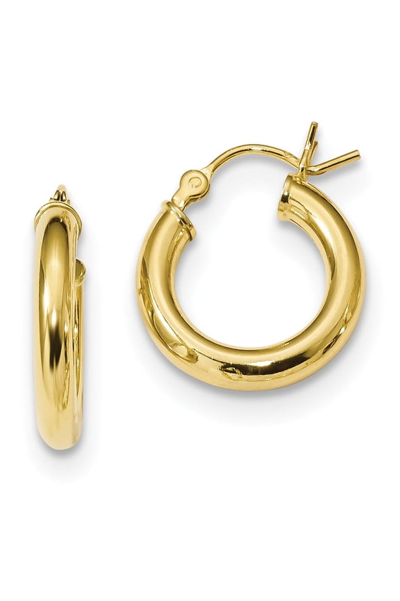Sterling Silver Gold-tone Hoop Earrings