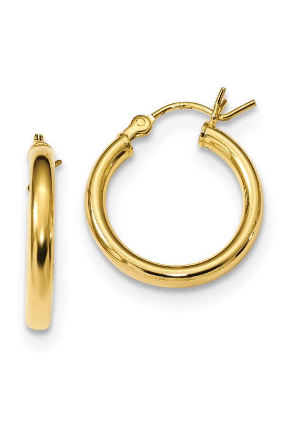 Sterling Silver Gold-tone Hoop Earrings