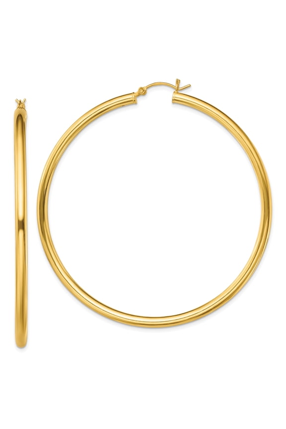Sterling Silver Gold-tone Hoop Earrings