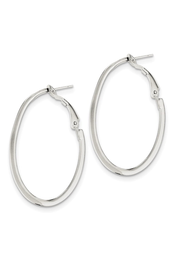 Sterling Silver Hoop Clip Back Earrings