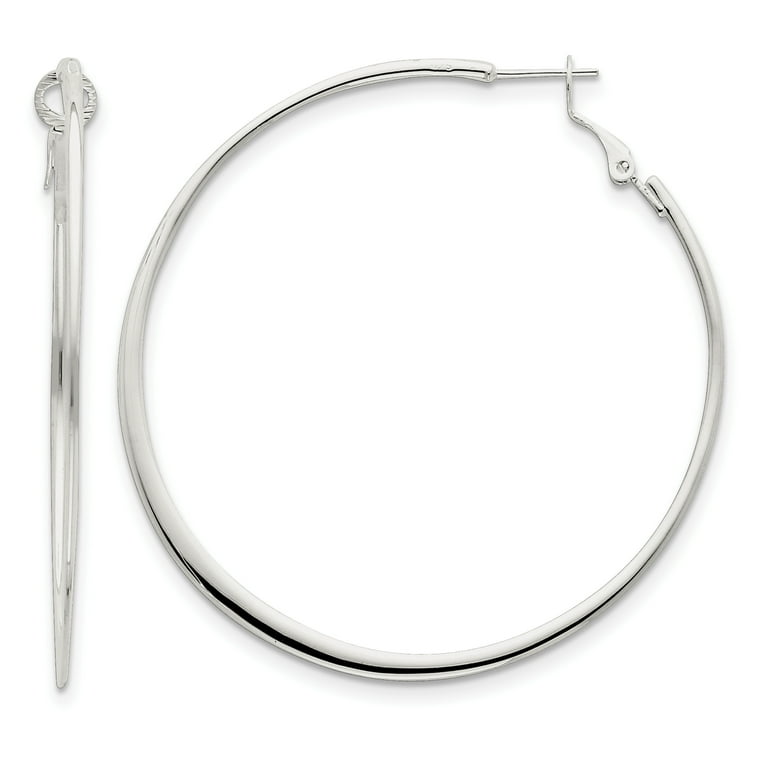 Silver hoop cheap earrings walmart