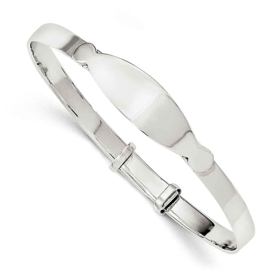 Primal Silver Sterling Silver ID Adjustable Baby Bangle Bracelet