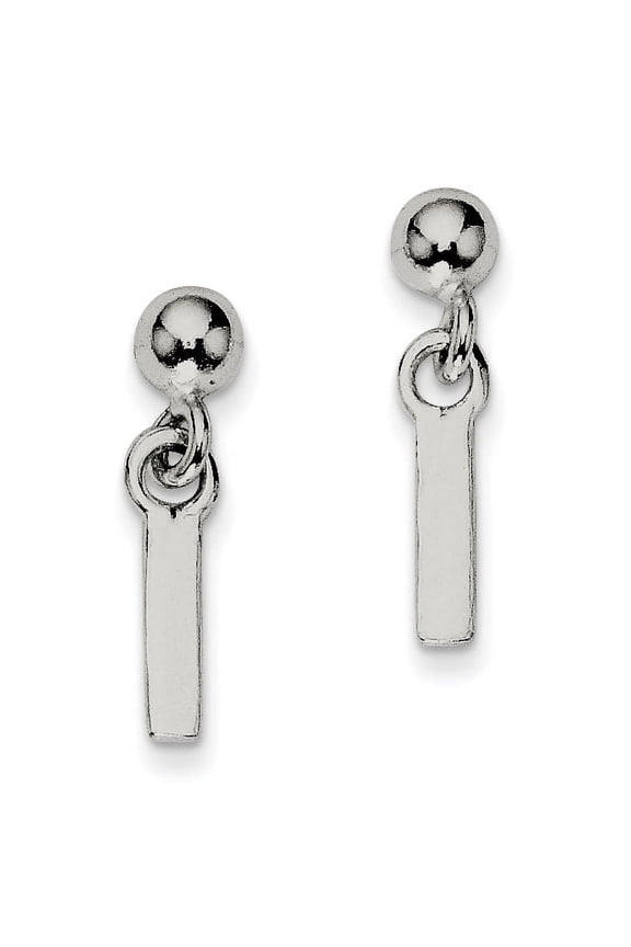 Sterling Silver L Dangle Post Earrings