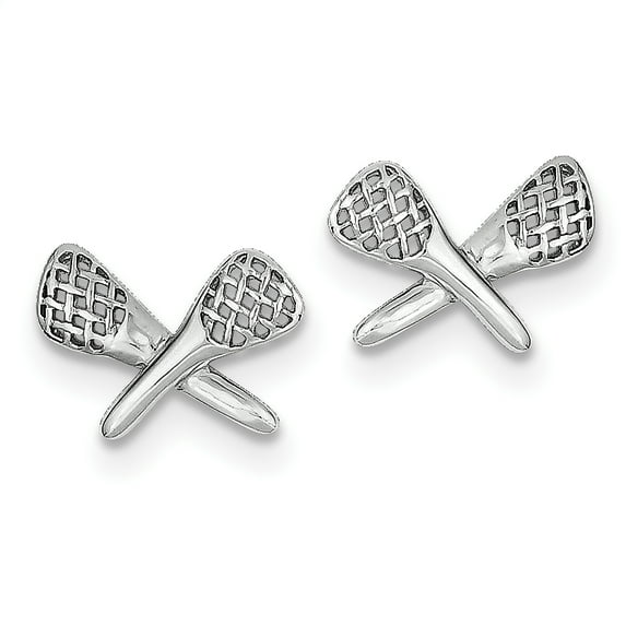 Primal Silver Sterling Silver Lacrosse Earrings