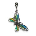 thumbnail image 1 of Primal Silver Sterling Silver Marcasite and Multi Color Epoxy Butterfly Earrings, 1 of 4