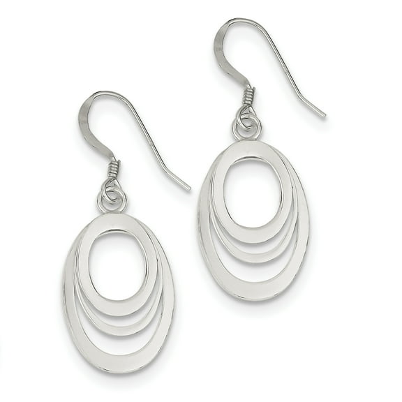 Primal Silver Sterling Silver Oval Dangle Earrings