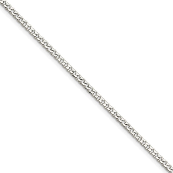 Primal Silver Sterling Silver Polished 3.15mm Curb Chain Bracelet