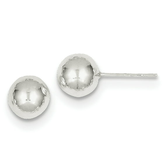 Primal Silver Sterling Silver Polished 8mm Ball Earrings