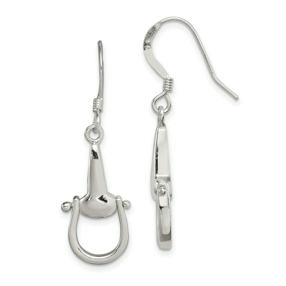 Primal Silver Sterling Silver Polished Stirrup Dangle Earrings