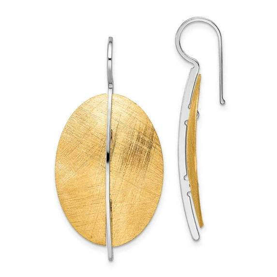 Primal Silver Sterling Silver Radiant Essence Rhodium-plated Gold-tone Dangle Earrings