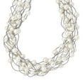 thumbnail image 1 of Primal Silver Sterling Silver Rhodium 6-8mm White Freshwater Cultured Pearl Multi-strand Necklace, 1 of 7
