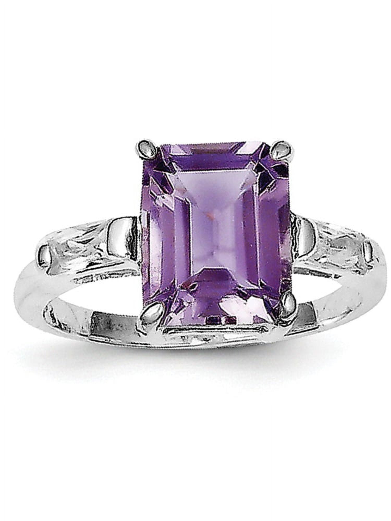 Amethyst and 2024 cubic zirconia ring
