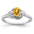 thumbnail image 1 of Primal Silver Sterling Silver Rhodium Diamond and Citrine Ring, 1 of 4