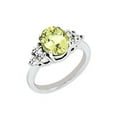 thumbnail image 1 of Primal Silver Sterling Silver Rhodium Diamond and Lemon Quartz Ring, 1 of 4