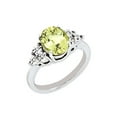 thumbnail image 1 of Primal Silver Sterling Silver Rhodium Diamond and Lemon Quartz Ring, 1 of 4