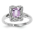 thumbnail image 1 of Primal Silver Sterling Silver Rhodium Diamond and Pink Quartz Ring, 1 of 4