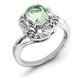 thumbnail image 1 of Primal Silver Sterling Silver Rhodium Green Quartz and Diamond Ring, 1 of 4